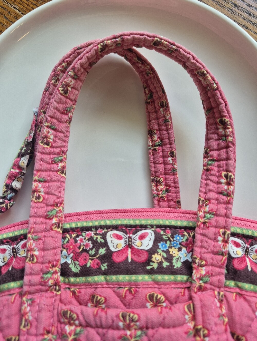 Vera Bradley Pink Pansy Mini Handbag - Picture 4 of 4